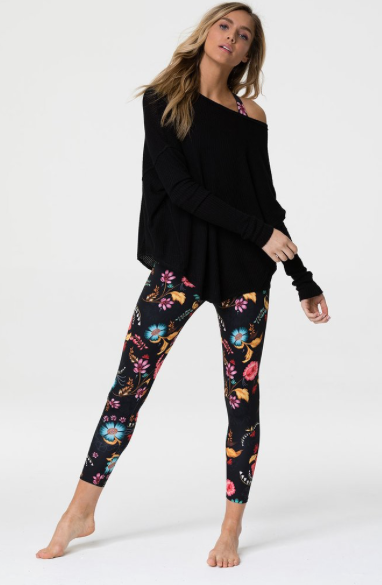 Image Title Onzie Raglan Pullover Top - Black